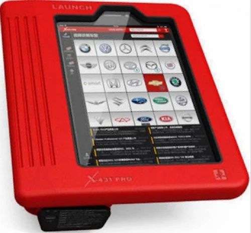 Launch car diagnostic scanner for reading error codes and performing vehicle system diagnostics in workshops.