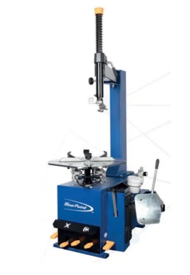BluePoint tyre changer machine with foot pedals and mounting arm